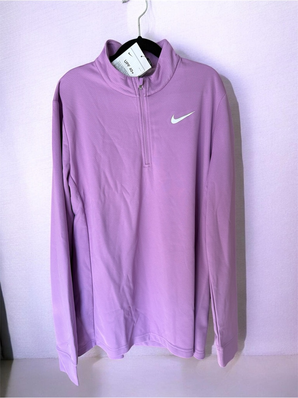 Nike Lavender Quarter-Zip Performance Top